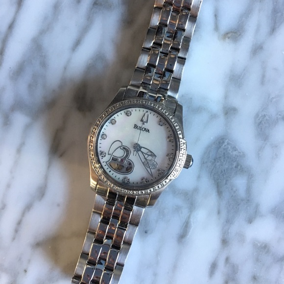 Bulova hearts & 44 diamond automatic watch - Picture 4 of 7